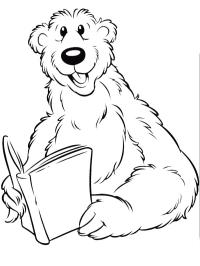 ours lit un livre