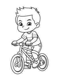 garçon sur vélo