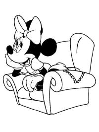 Minnie Mouse sur le canapé