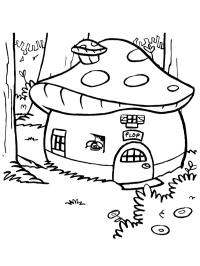 Maison champignon de lutin Plop
