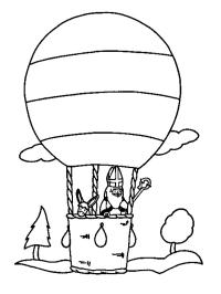 Saint Nicolas dans la montgolfière