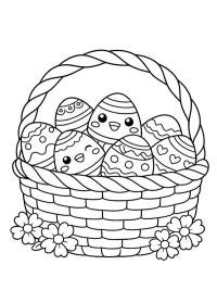 Kawaii panier de Pâques