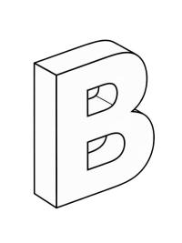 Lettre B en 3D
