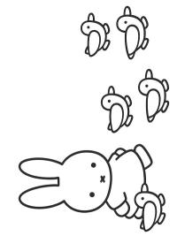 Miffy avec ses canetons