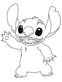 Stitch fait un signe de la main