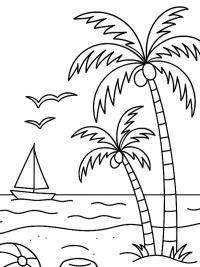 Plage avec des palmiers