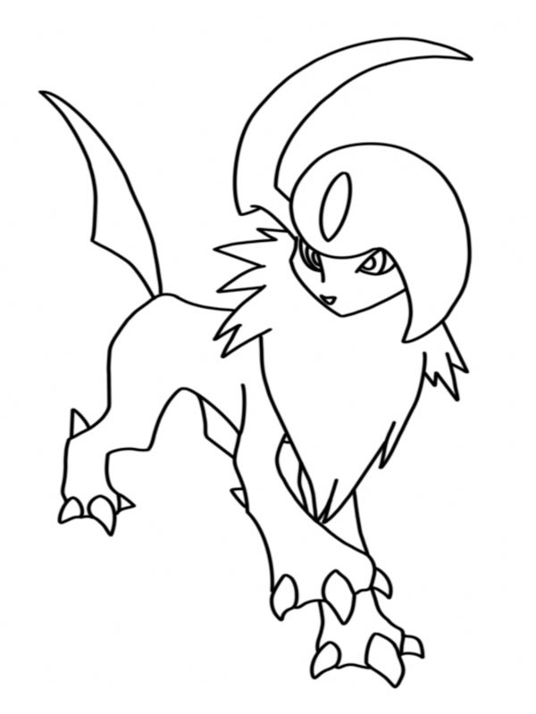 Absol (Pokémon) Coloriage