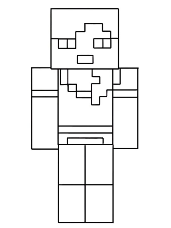 Alex (Minecraft) Coloriage