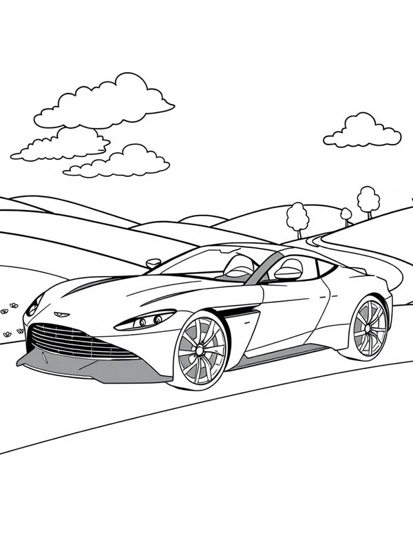 Aston Martin V12 Vantage Coloriage