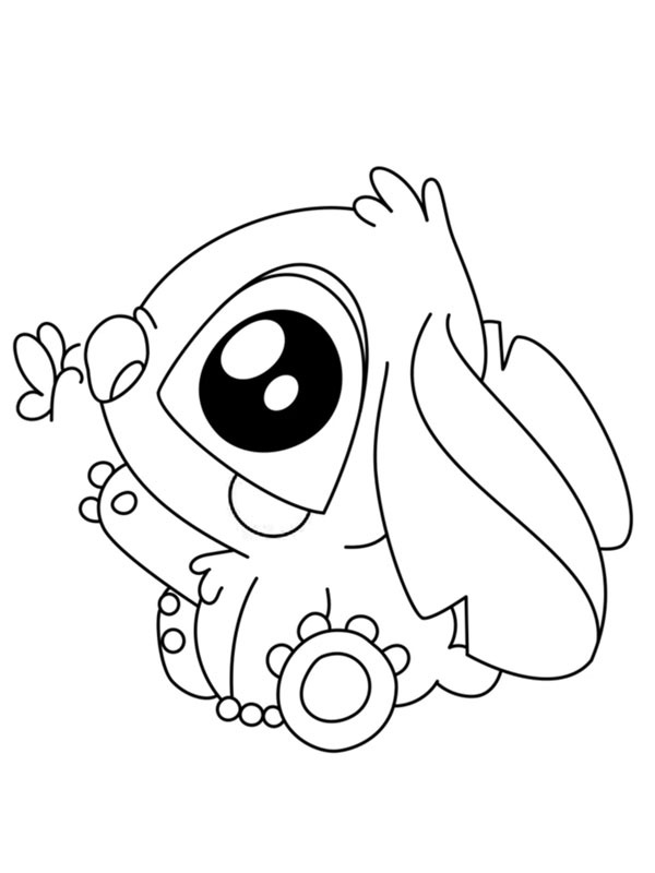 Bébé Stitch Coloriage