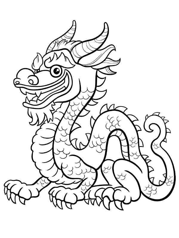 Dragon chinois Coloriage