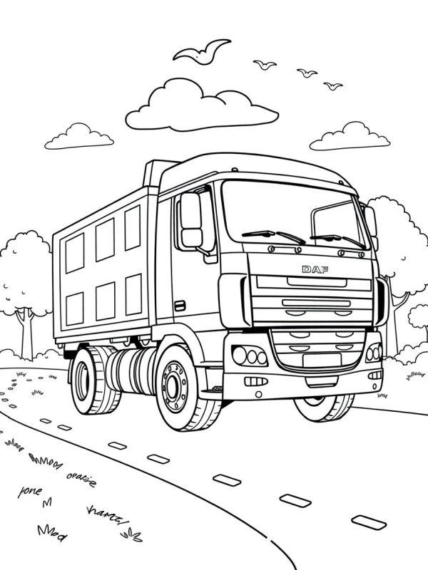 Camion DAF Coloriage