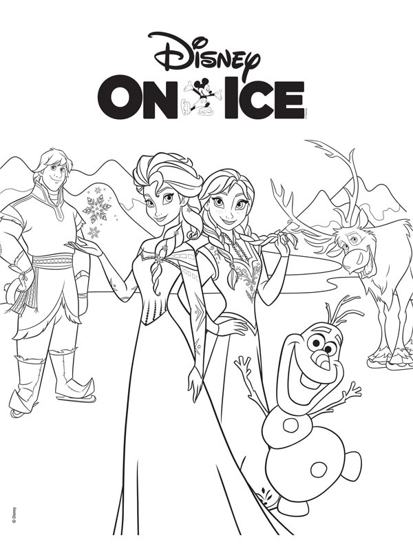 Disney sur glace : Reine de neige Coloriage