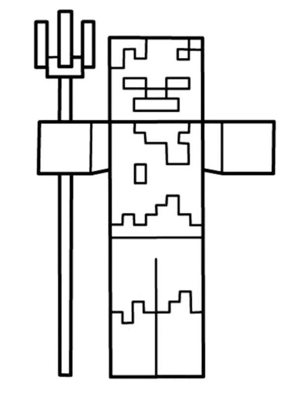 Noyé (Minecraft) Coloriage