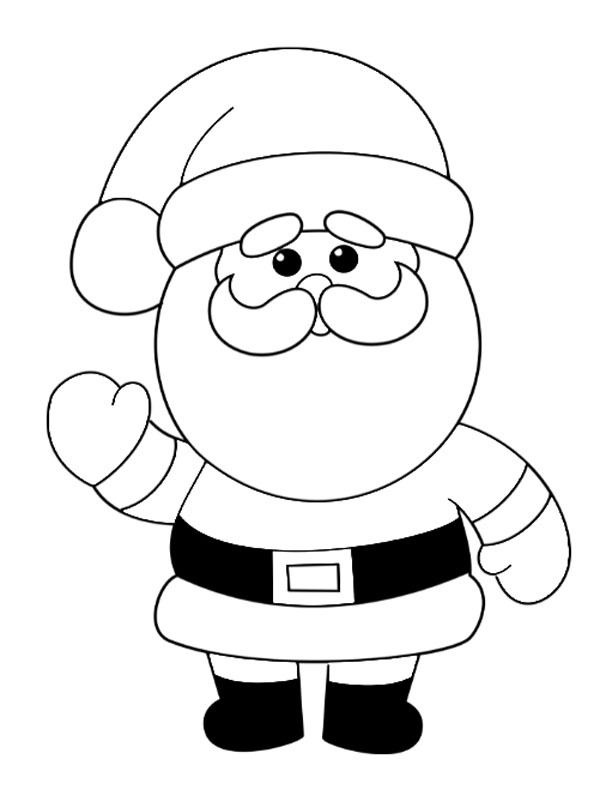 Père Noël simple Coloriage