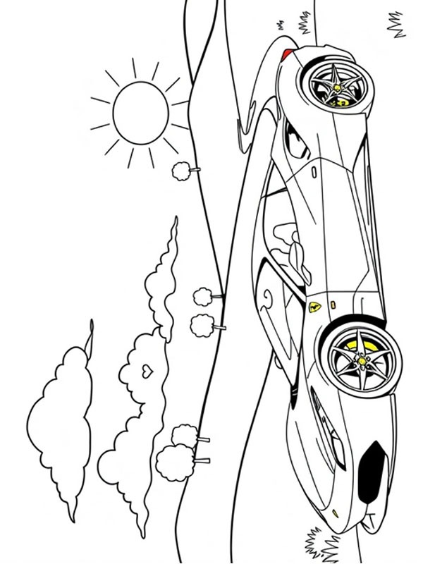 Ferrari 488 Coloriage