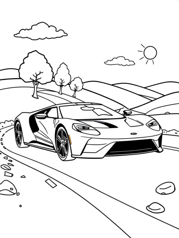 Ford GT Coloriage