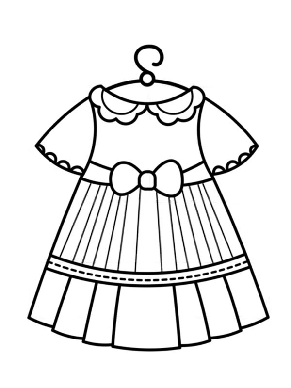 Robe pour filles Coloriage