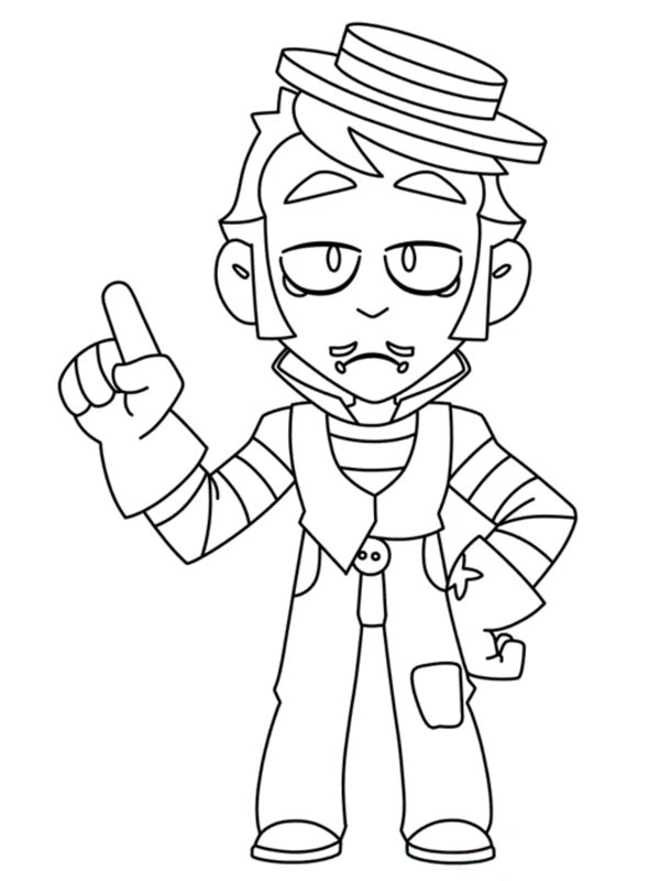 Gray Brawl Stars Coloriage