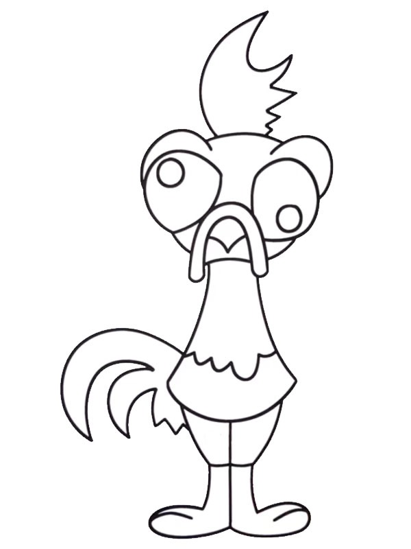 Coq Heihei Coloriage