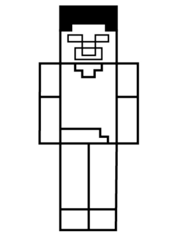 Herobrine Minecraft Coloriage