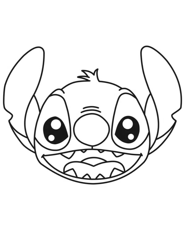 Tête de Stitch Coloriage