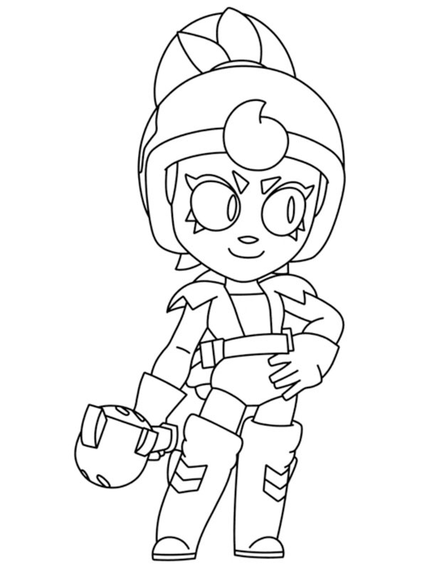 Janet Brawl Stars Coloriage