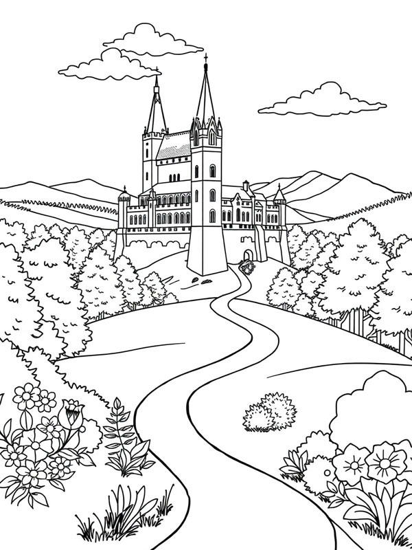 Château Coloriage