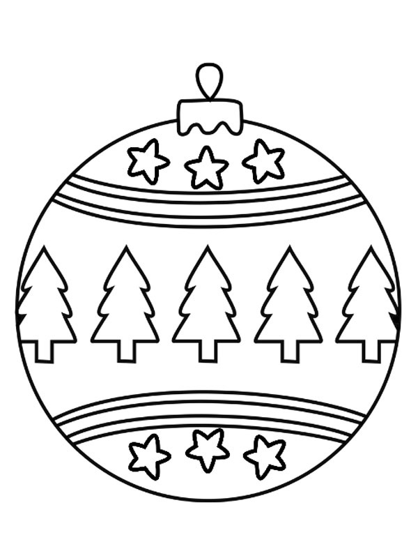 Boule de Noël Sapin de Noël Coloriage