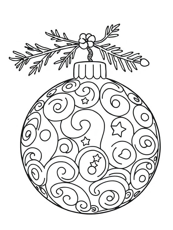 Boules de Noël Coloriage