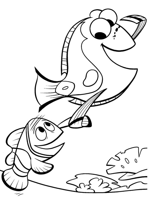 Marlin et Dory Coloriage