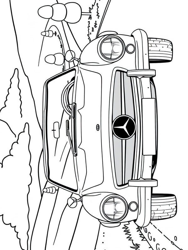 Mercedes-Benz 190 SL Coloriage