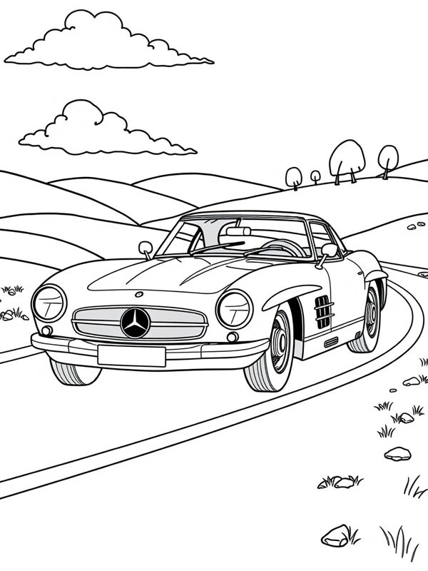 Mercedes-Benz 300 SLR Coloriage