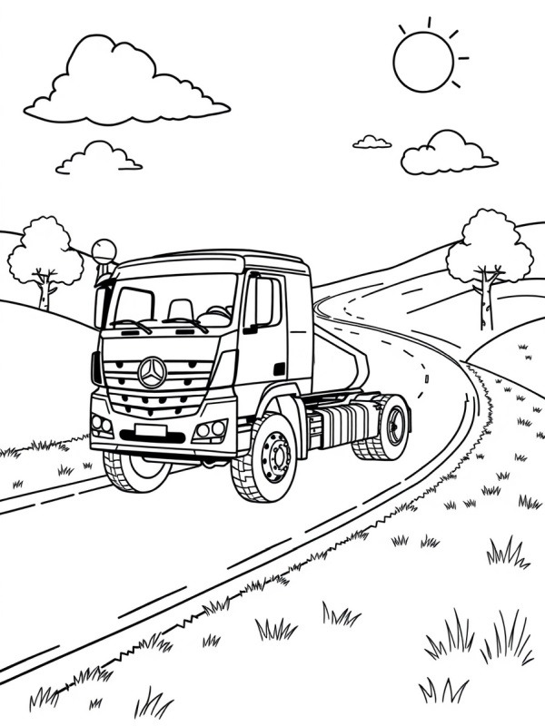 Camion Mercedes-Benz Coloriage