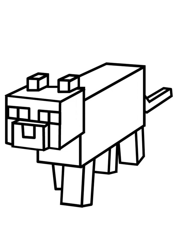 Minecraft Chat Coloriage