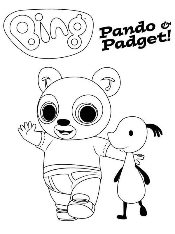 Pando et Padget Coloriage