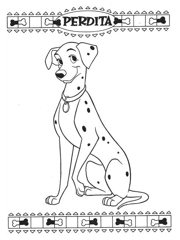 Perdita (Les 101 Dalmatiens) Coloriage