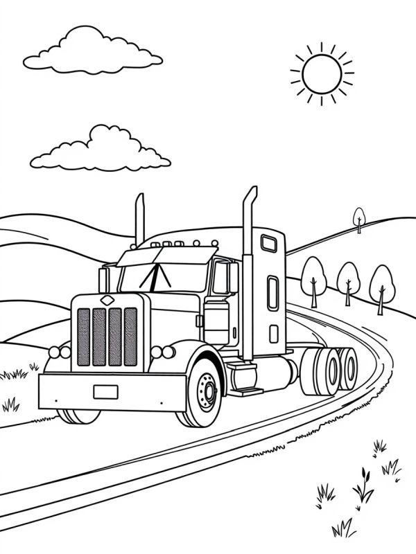 Camion Peterbilt Coloriage