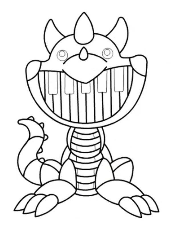 Pianosaurus (Poppy Playtime) Coloriage