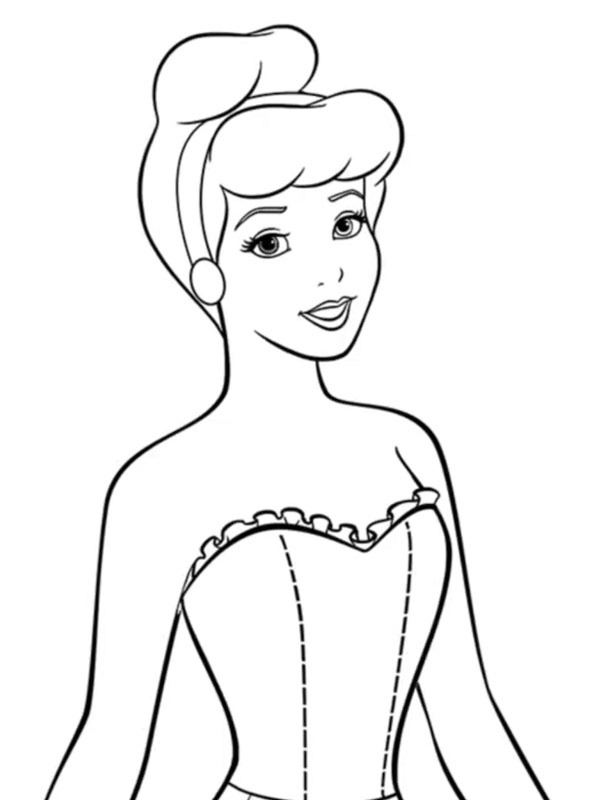 Princesse Cendrillon Coloriage