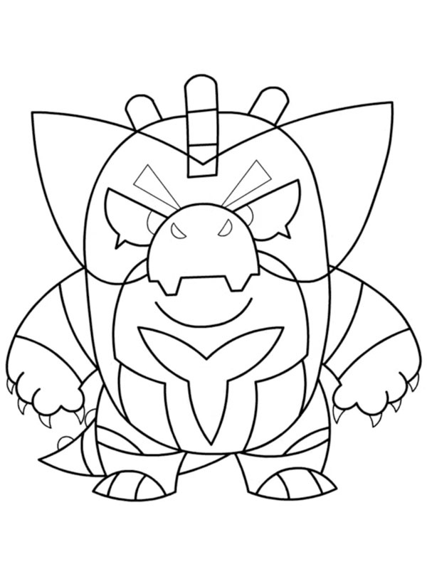 Red Godzilla Buzz Coloriage