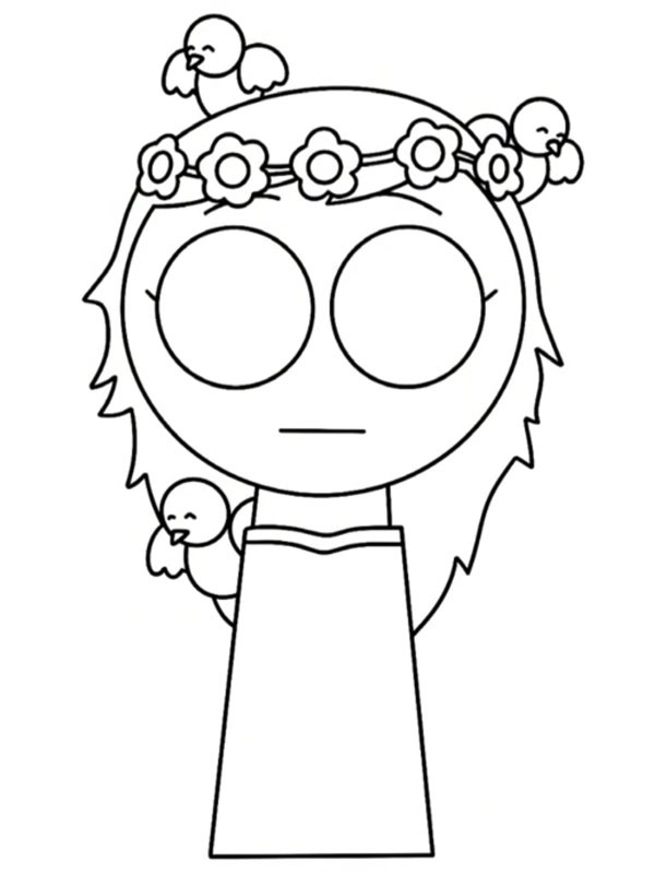 Rose (Incredibox Sprunki) Coloriage