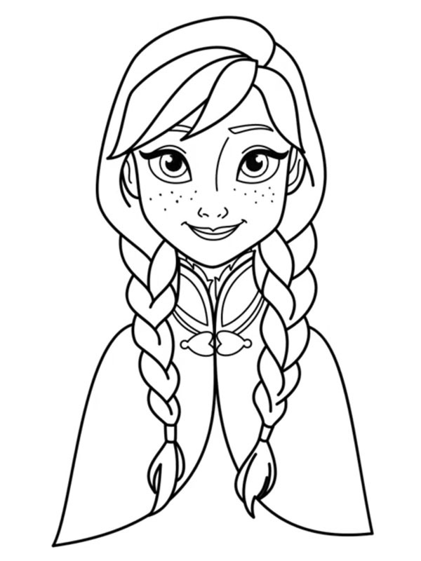 Anna mignonne Coloriage