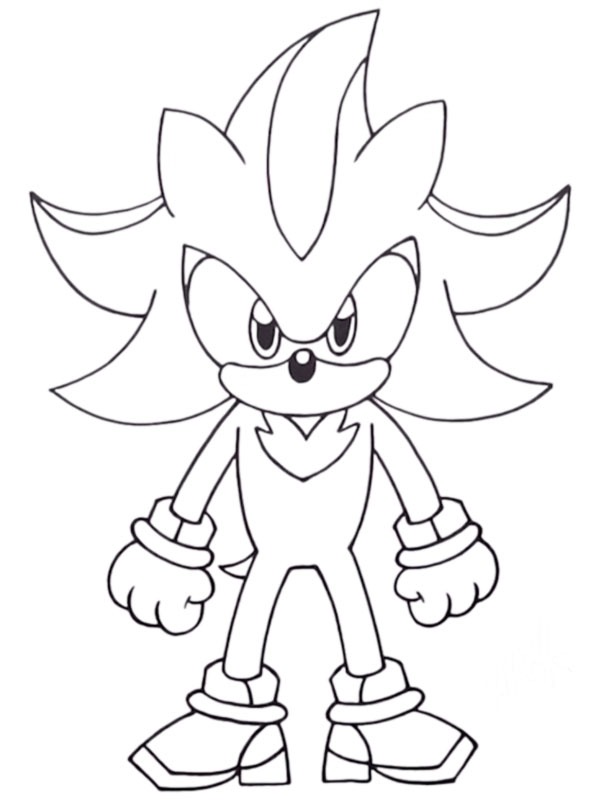 Shadow the Hedgehog Coloriage