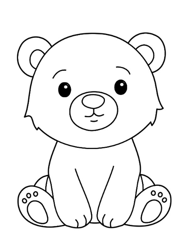 Ours simple Coloriage