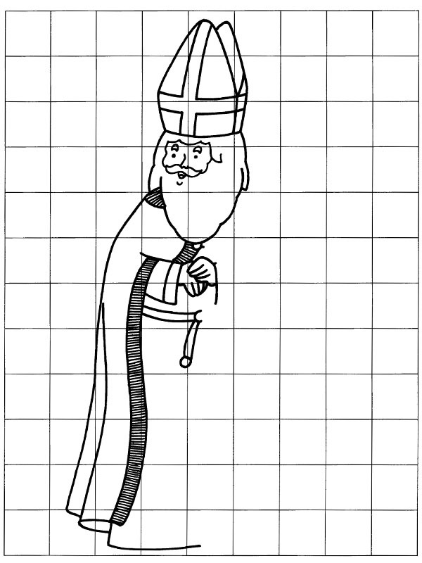 Dessiner Saint-Nicolas Coloriage