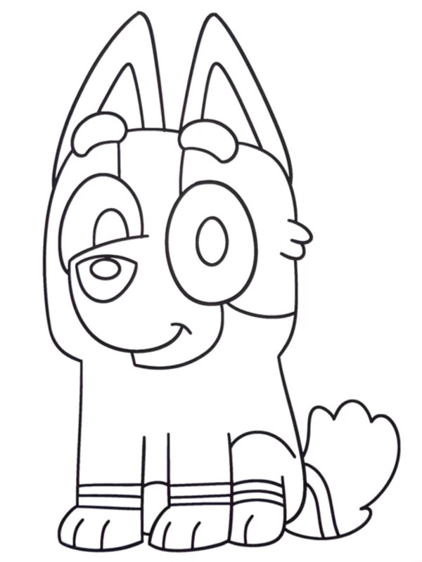 Socks (Bluey) Coloriage