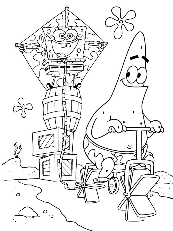 Bob l'éponge et Patrick l'étoile de mer Coloriage