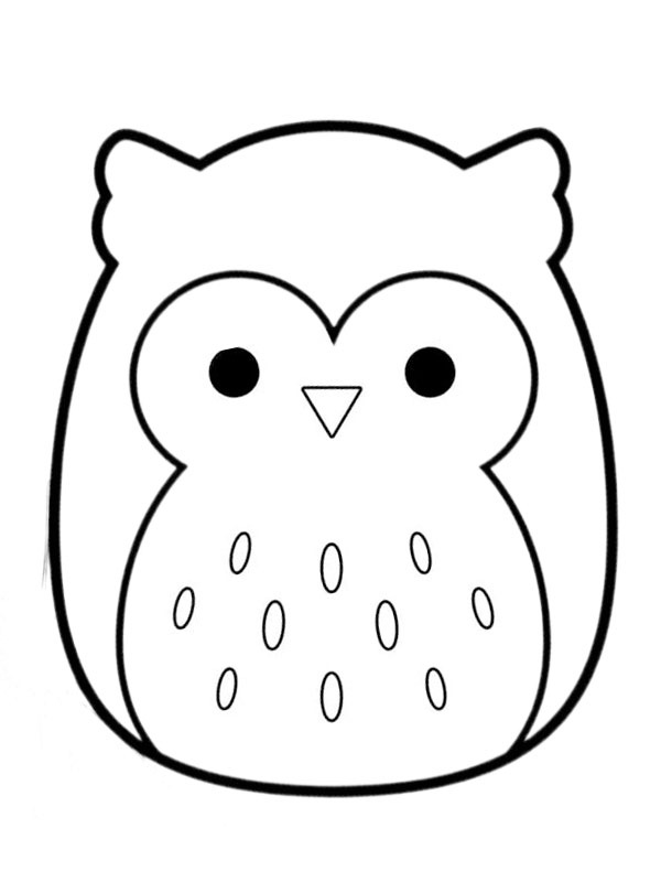 Squishmallows Hoot le hibou Coloriage