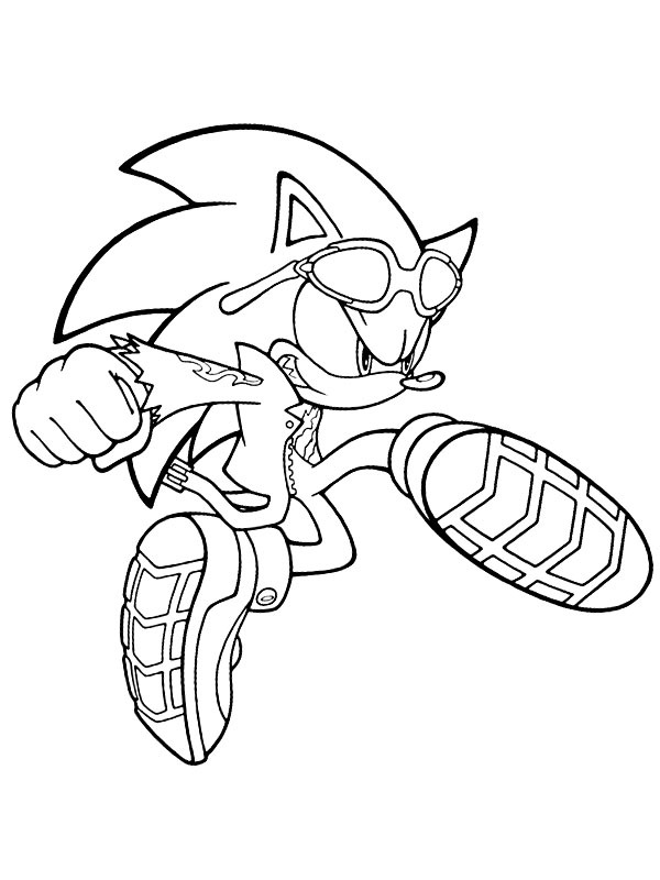 Sonic le dur Coloriage